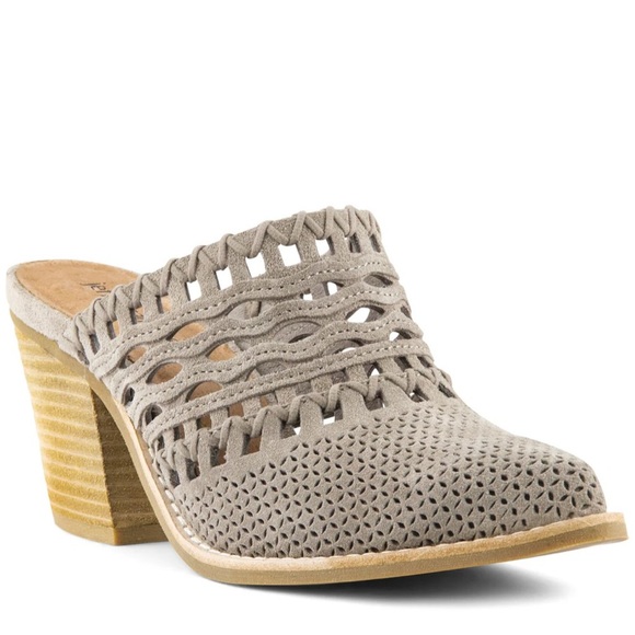 Anthropologie Jeffrey Campbell Black Suede Favela woven mule size 9.5 - Picture 14 of 16